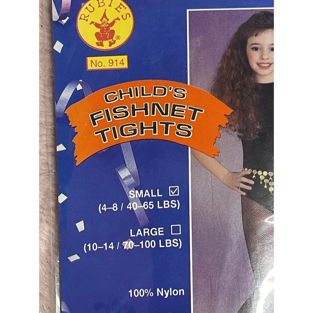 Rubies Lil Tights Black‎ Fishnet  Child Size Small 40-65lb